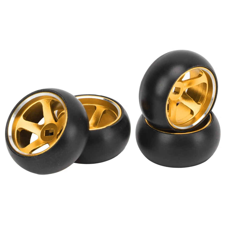 (Gold)4Pcs RC Autoreifen Und Felgen Für K989 K969 P939 284131 1/28 Fe DON - Bild 3 von 4