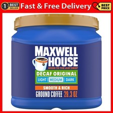 Maxwell House Decaffeinated Original Medium Roast Ground Coffee, 29.3 Oz Caniste 9.28 per pound
