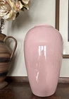 Haeger 4304 Vase Large Table or Floor Glossy PINK Pottery Vessel 13" 1985