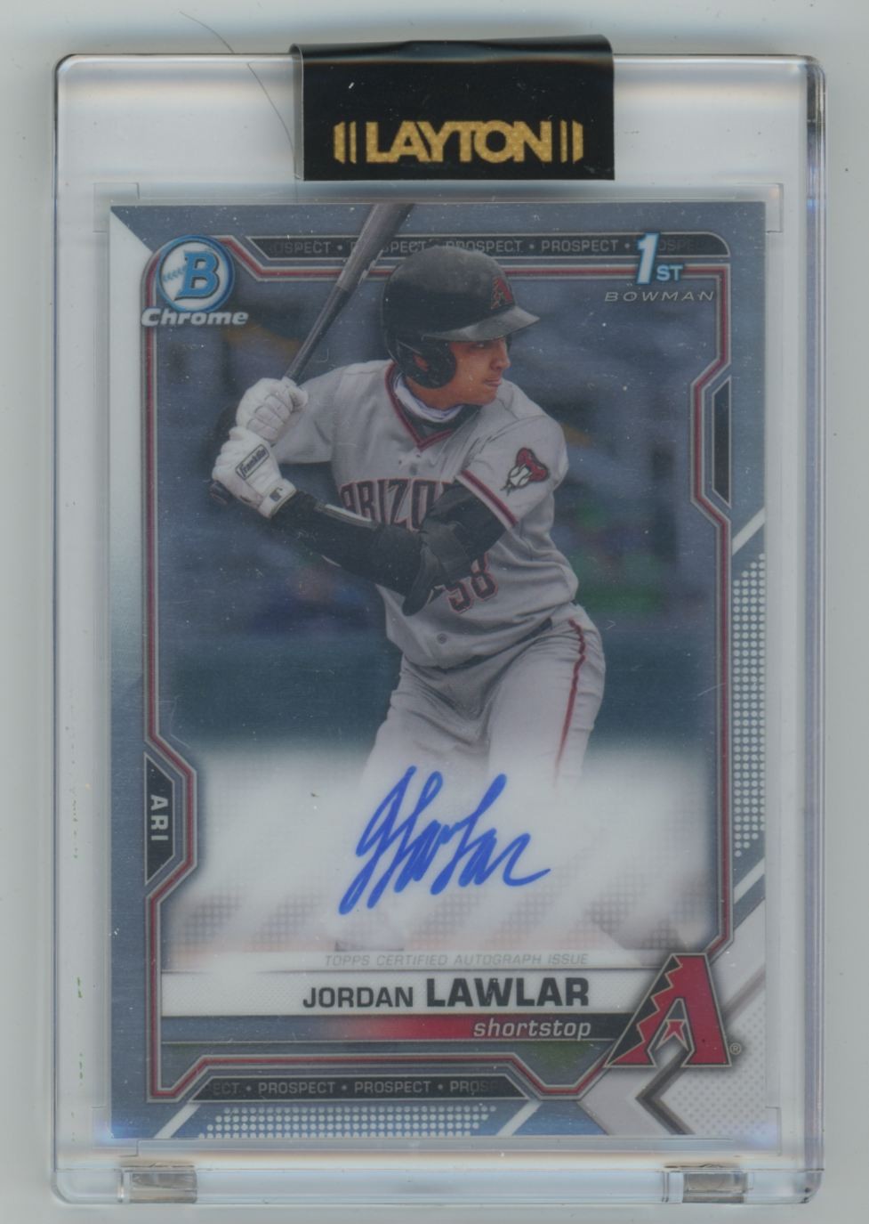 2021 Bowman Chrome 1st Auto Jordan Lawlar (MatLef)