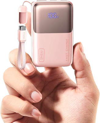 INIU 45W Power Bank P50-10000mAh Mini Powerbank mit Integriertem USB-C Kabel-NEU