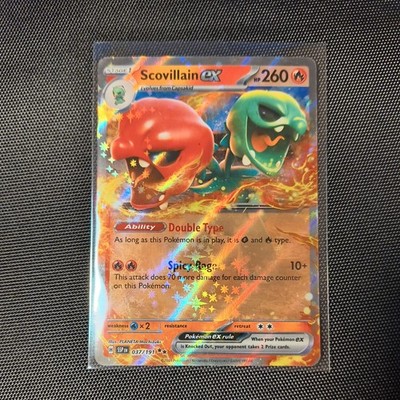 Scovillain EX 037/191 S&V Surging Sparks Holo Double Rare Pokemon MISPRINT ERROR