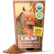 Cacao Powder Organic 35Oz. Unsweetened, Non-Alkalized and Pure. Cocoa Powder Sub
