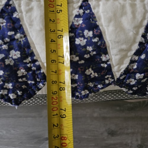Vintage Patchwork Handarbeit Quilt Dresdner Platte Quadrat Pinwheel Decke 65 x 78 - Bild 6 von 9