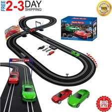 Slot Car Race Track Set Electric Powered Race Track Dual Racing Car Track Set