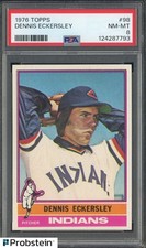 1976 Topps #98 Dennis Eckersley Cleveland Indians RC Rookie HOF PSA 8 NM-MT