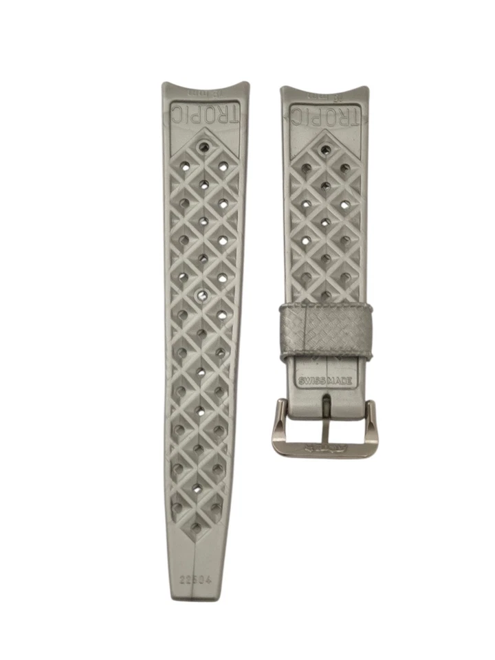 Bracelet montre Plongée TROPIC 19 mm Couleur gris Réf 22504 Swiss Made - Photo 2/4