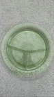 Anchor Hocking Cameo Ballerina Green Uranium Glass Grill Plate