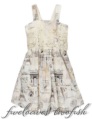 FIVELOAVES TWOFISH Cream Versailles Paris Party Dress with Tulle Skirt