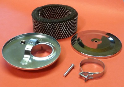 VW Käfer Sportluftfilter Luftfilter ø 13,5cm mit TOP SOUND ''CHROM''  045-9087