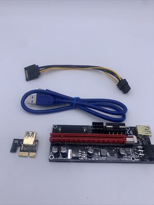 PCI-E 1X to 16X Riser 6 Pin for Video/Graphics Card PCE164P-N08 VER009S