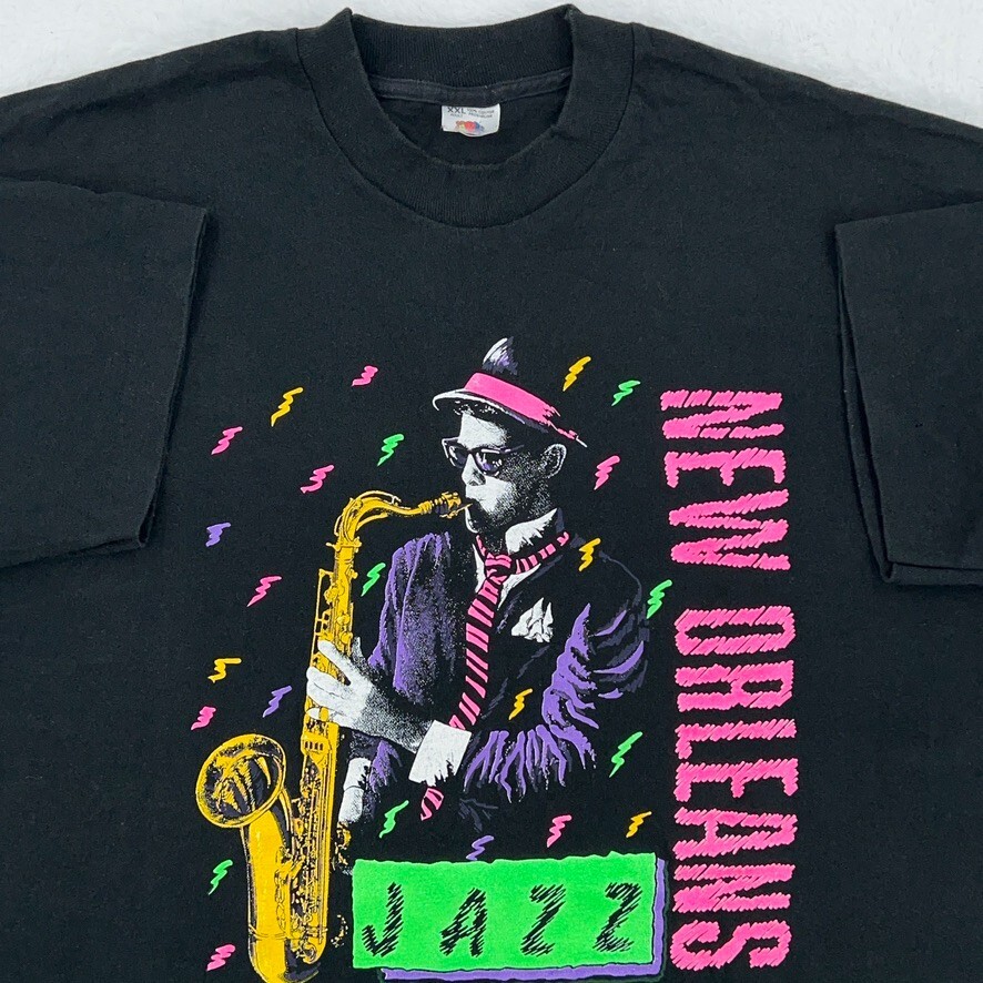 new orleans jazz tシャツ ブラック XL 90s 00s 90s〜00s NEW ORLEANS JAZZ Tee