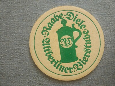Raabe Diele Alt-berliner Bierstuben coaster / beer mat vintage FREE SHIPPING