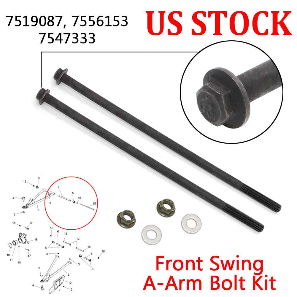 US 2x Front Control A-Arm Bolts For Polaris RZR Ranger 570 800 900