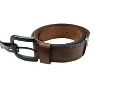 Dickies Men's 38mm Wide Cut Edge Leather Belt Tan Size 36