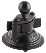 RAM Mount Suction Cup Twist Lock Base with Diamond Base and 1" Ball RAM-B-224-1U