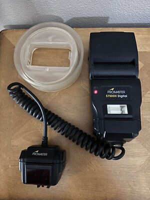 Promaster 5750DX  Flash For  Digital DSLR SLR cameras W/Remote Cord 5000 Series