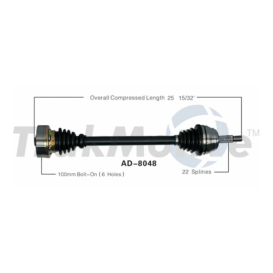 TrakMotive CV Axle Shaft 4x fits from 1988 to 1988 Volkswagen Quantum - Image 3 of 4