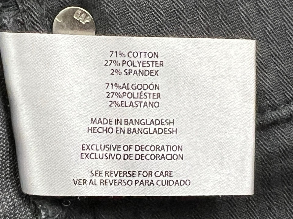 Gap Womens Chino Corduroy Shorts Raw Hem Gray Cotton Blend Stretch