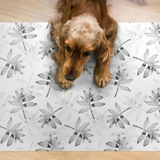 Pet Food Mat Dog Cat Puppy Feeding Waterproof Bowl Placemat Colourless leaves