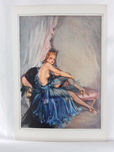 Boudoir Salon 1940s 50s  Decor Vintage print from photographers studio  nude .54 - Picture 1 of 4