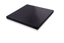 UHMW Polyethylene Plastic Sheet 3/8" x 12" x 12" Black Color