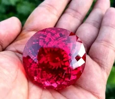 Excellent Padparadscha 309 Ct+ Natural Ceylon Superb Round Shape Loose Gemstone