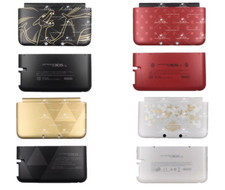 Nintendo 3DS XL Pattern Top  Bottom Housing Shell Case Cover Good Condition