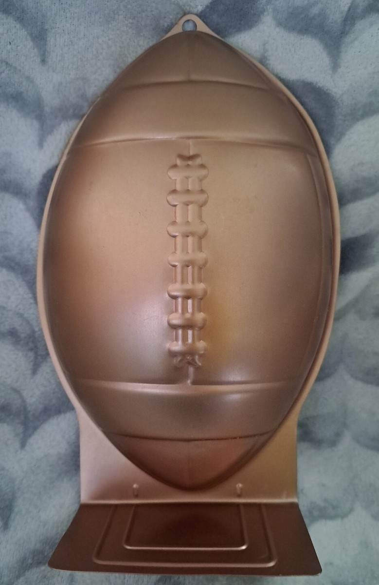 Football Cake Pan 3D Aluminum Baking Mold Bronze Copper WILTON