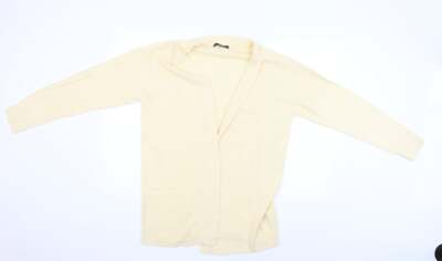 Studio Damen beige V-Ausschnitt Acrylmischung Cardigan Größe 12