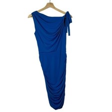 Jessica Simpson Royal Blue Drape Front Ruched Bodycon Mini Dress 4