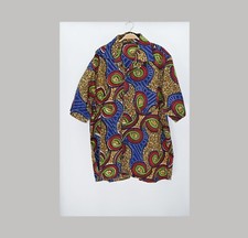 Handmade African Print Mens Size M Casual Shirt