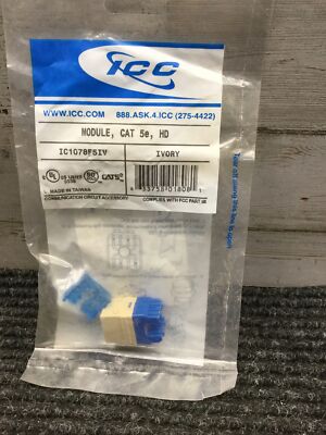 New ICC CAT5e RJ45 Keystone Jack 