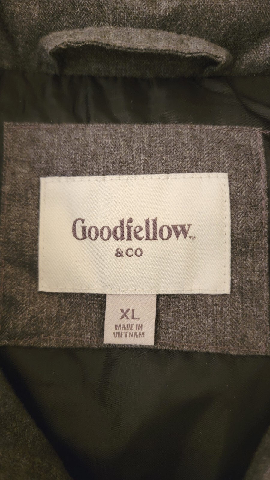 Goodfellow & Co Mens Charcoal Gray Puffer Vest Jacket Coat W/ Pockets Size XL eBay