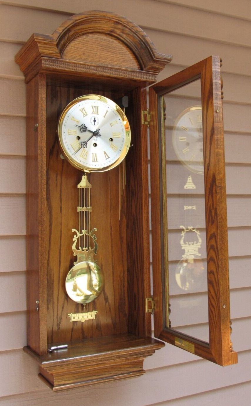 Sligh Quarter Hour Westminster Chime Wall Clock 8Day, keywind eBay