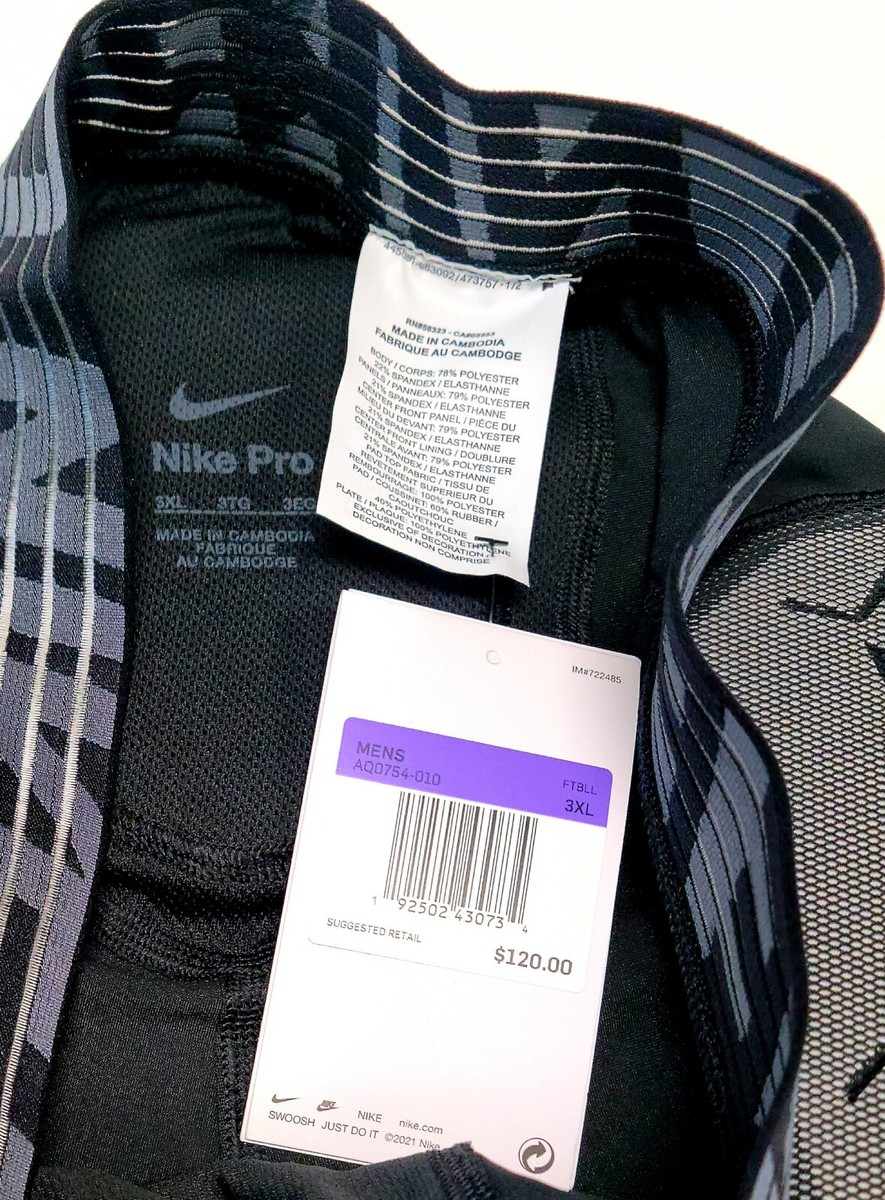 Nike Pro HyperStrong Padded 7/8 Football Pants Sz 3XL Men AQ0754