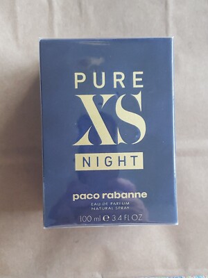 Pure XS Night By Paco Rabanne Eau De Parfum Spray  3.4 oz for Men New 