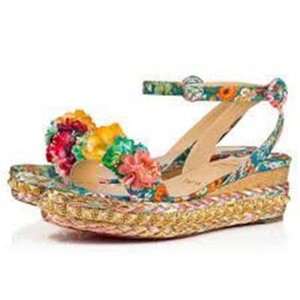 floral platform shoes