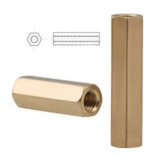 M2 M2.5 M3 M4 Solid Brass Hex Female-Female Spacer Hex Stud Standoff Screws Nuts