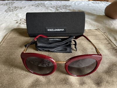 Dolce & Gabbana Burgundy Sunglasses Filigree & pearls sunglasses in BURGUNDY for Women  main image 3