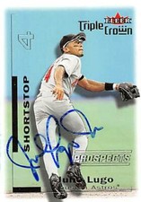 Julio Lugo autographed Baseball Card Houston Astros 2001 Fleer Triple Crown #288