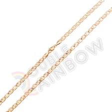 24"Stainless Steel Gold/Silver Plated 4mm Anchor Flat Mariner Link Chain*C9