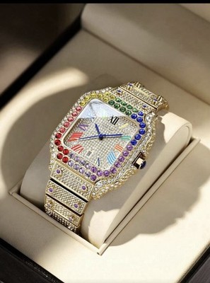 DAYAND NIGHT 2026 New Model Rhinestone Inlaid Wristwatch, 42mm Full Rhinestone L