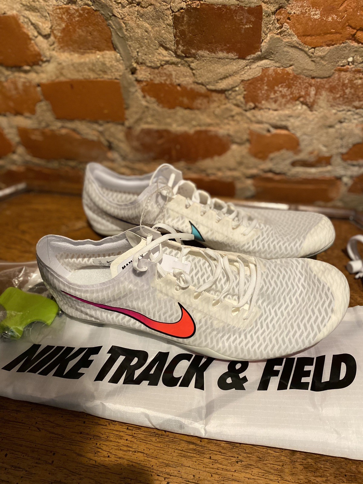 Nike Zoom Mamba 5 Track Spikes Cleats White Ombre AJ1697-100 Mens 13 w/ SPIKES