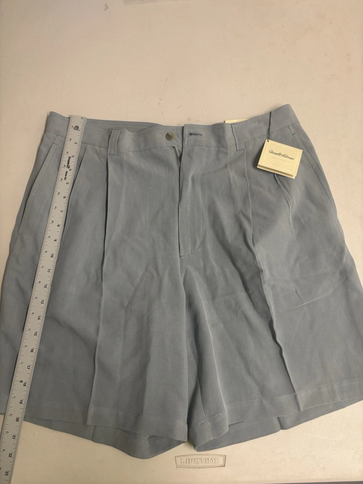 Arnold Palmer Golf Shorts Mens 36 8” Inseam 100% Silk NWT Gray