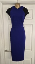 Victoria Beckham Purple Black Bodycon Dress Uk 10 Us 6 ASO CELEBS