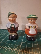 GOEBEL HUMMEL BAVARIAN boy  Girl Salt Pepper Shaker W.Germany .vintage