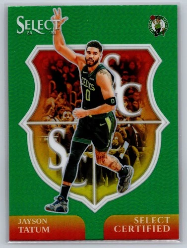2024-25 Panini Select - Select Certified Jayson Tatum #13 Green Prizm