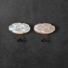 Mother Of Pearl Floral Screw Back Earrings 1.5" Estate Sale Beautiful Pearls  — photo 2