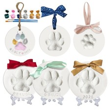 MYPAWLETS Pawprints Keepsake Kit for Dogs Cats,Make 3 Clay Paw Print Ornament...